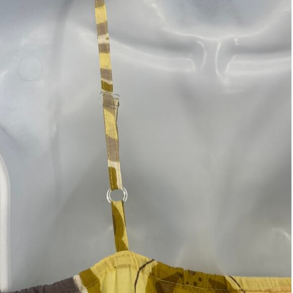 She's Cool Babydoll Dress Sz S Yellow Floral Hippie Boho Floral Funky 2000 Vacay - Picture 4 of 10